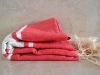 Lot 2x Fouta plate Rouge Tomate