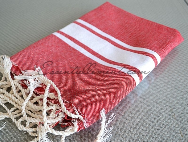 Fouta enfant plate Rouge tomate