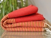 Fouta Lurex Rouge rayé Or Plate