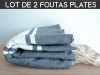 Lot 2x Fouta plate Bleu Jeans Original