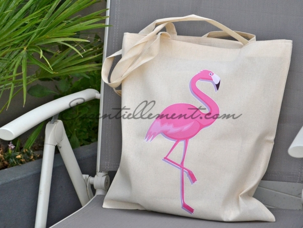 Sac Tote bag "Flamingo, Flamant Rose"
