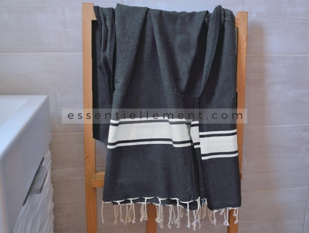 Fouta plate Gris Anthracite